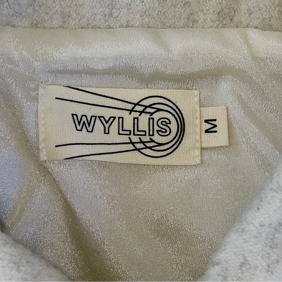 Rare WYLLIS Clothing Heathered Cream Cropped Wool Zanzi Pilot Jacket MEDIUM - Picture 8 of 14